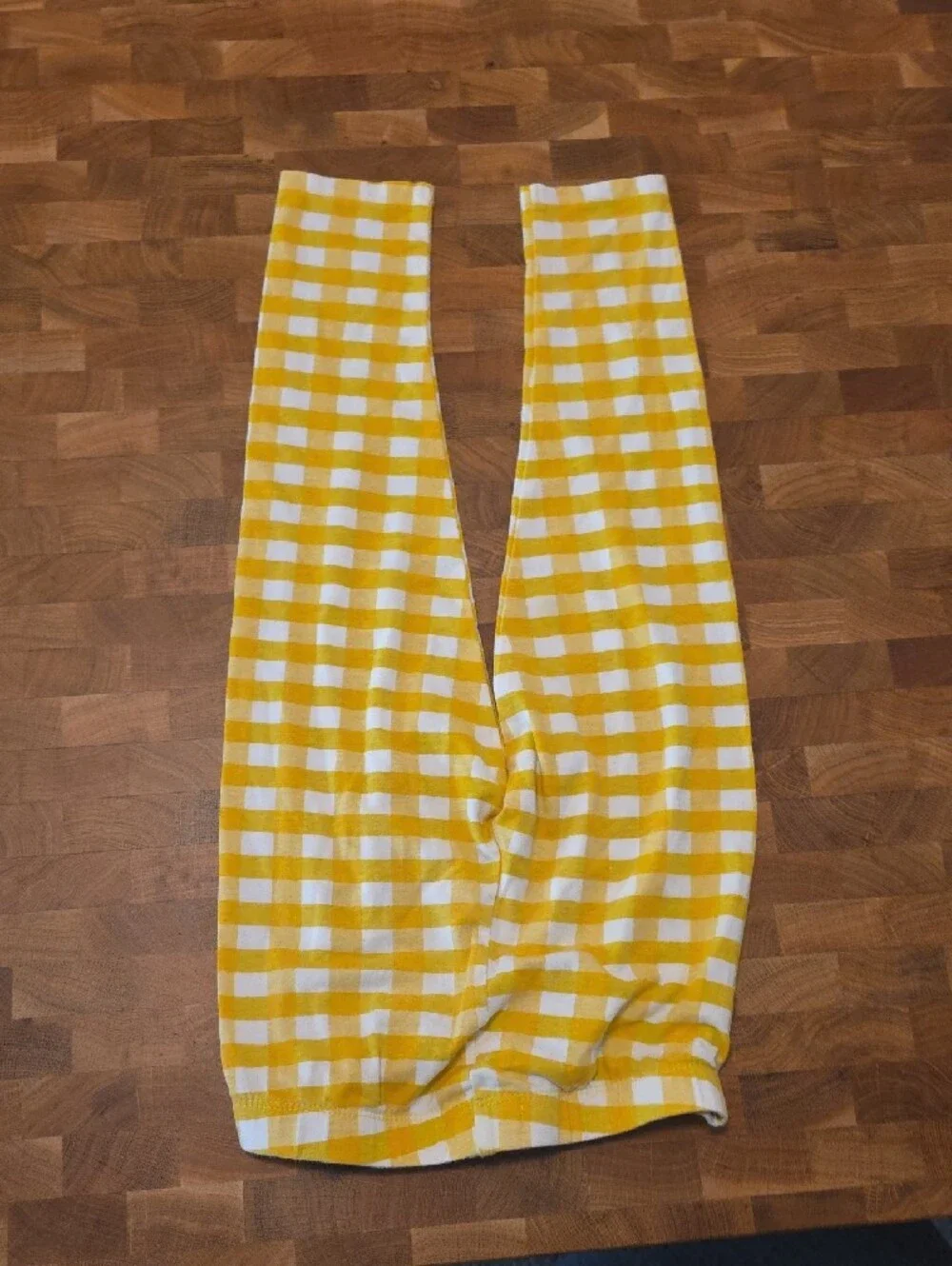 Epic Threads Yellow and White Gingham Kids Leggings